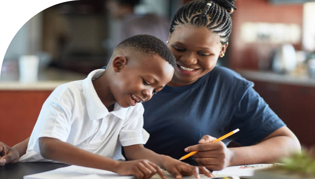 Tutor helping student